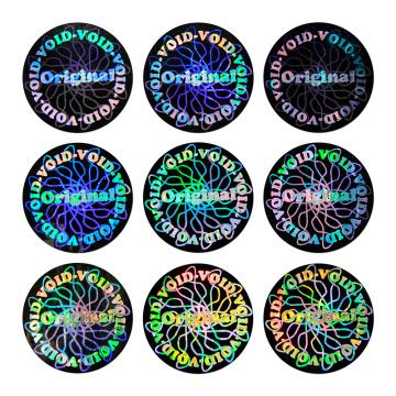 Two layered circular holographic seal with the title „Original“