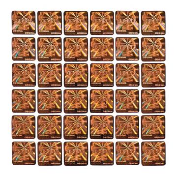 Holographic sticker Original 15x15mm bronze