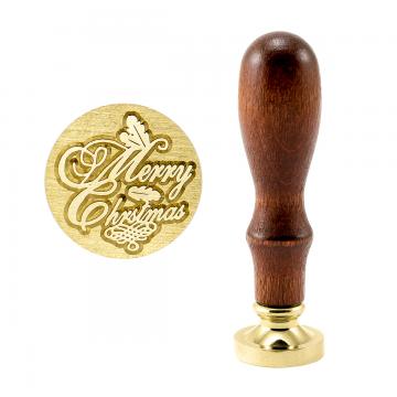 Brass sealing wax stamp - Merry Christmas