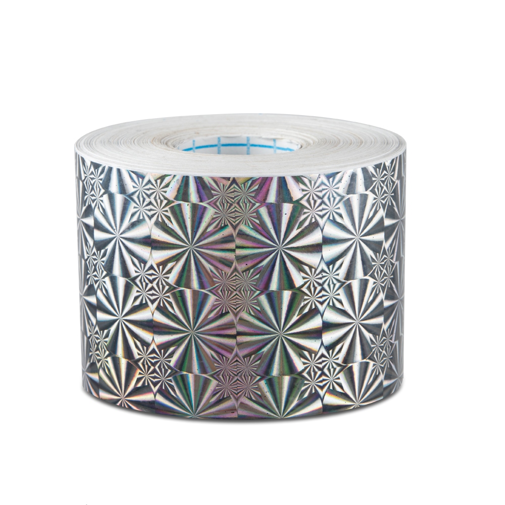 Hologram self-adhesive tape 100 mm, motive Ganja silver