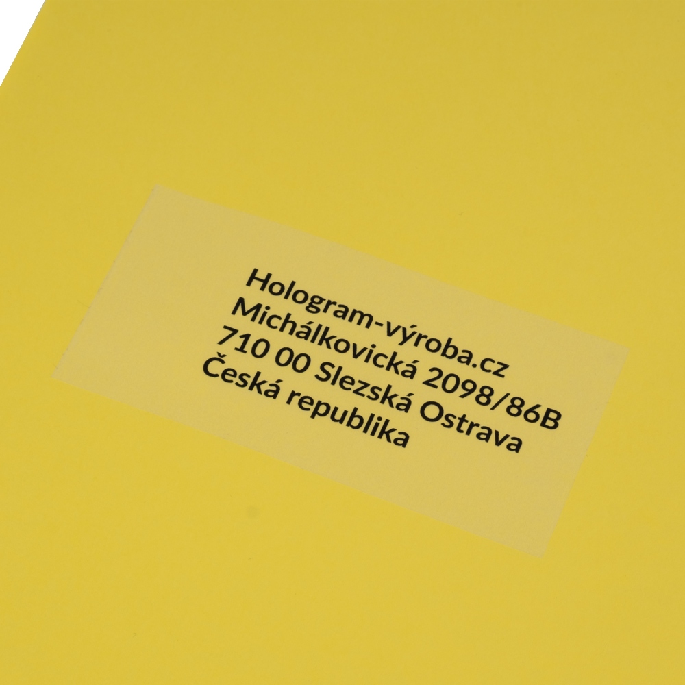 Self-adhesive transparent A4 film for printing and sticker creation