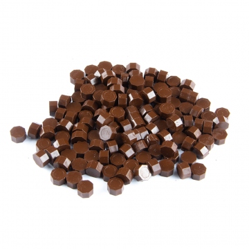 Mailable sealing wax brown - beads 30g - Type 14