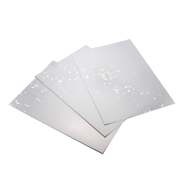 Self-adhesive transparent holographic film A4 for printing and sticker making - motif shard