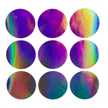 Silver hologram VOID security label, printing option, 30 mm