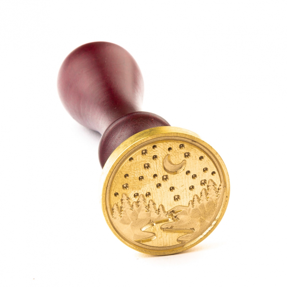 Hand wax stamp (seal) – Night landscape