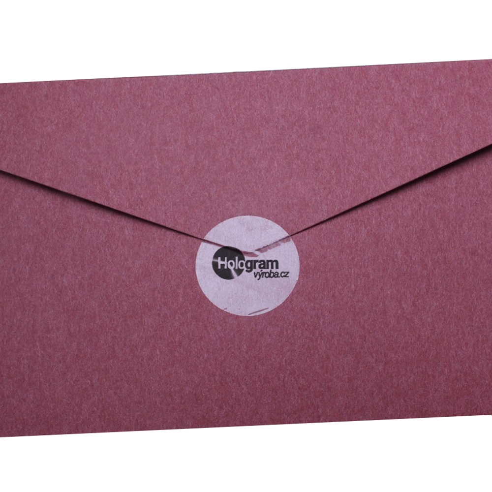 Transparent self-adhesive label with no residue glue 20 mm round