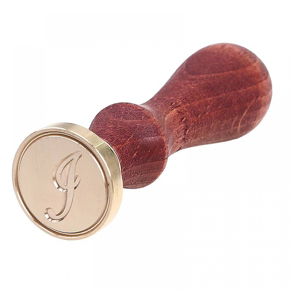 Wax seal stamp with letters of the alphabet - handwritten script I