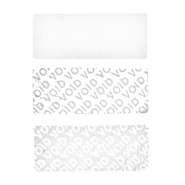 Residual security sticker, white, 50 x 20 mm