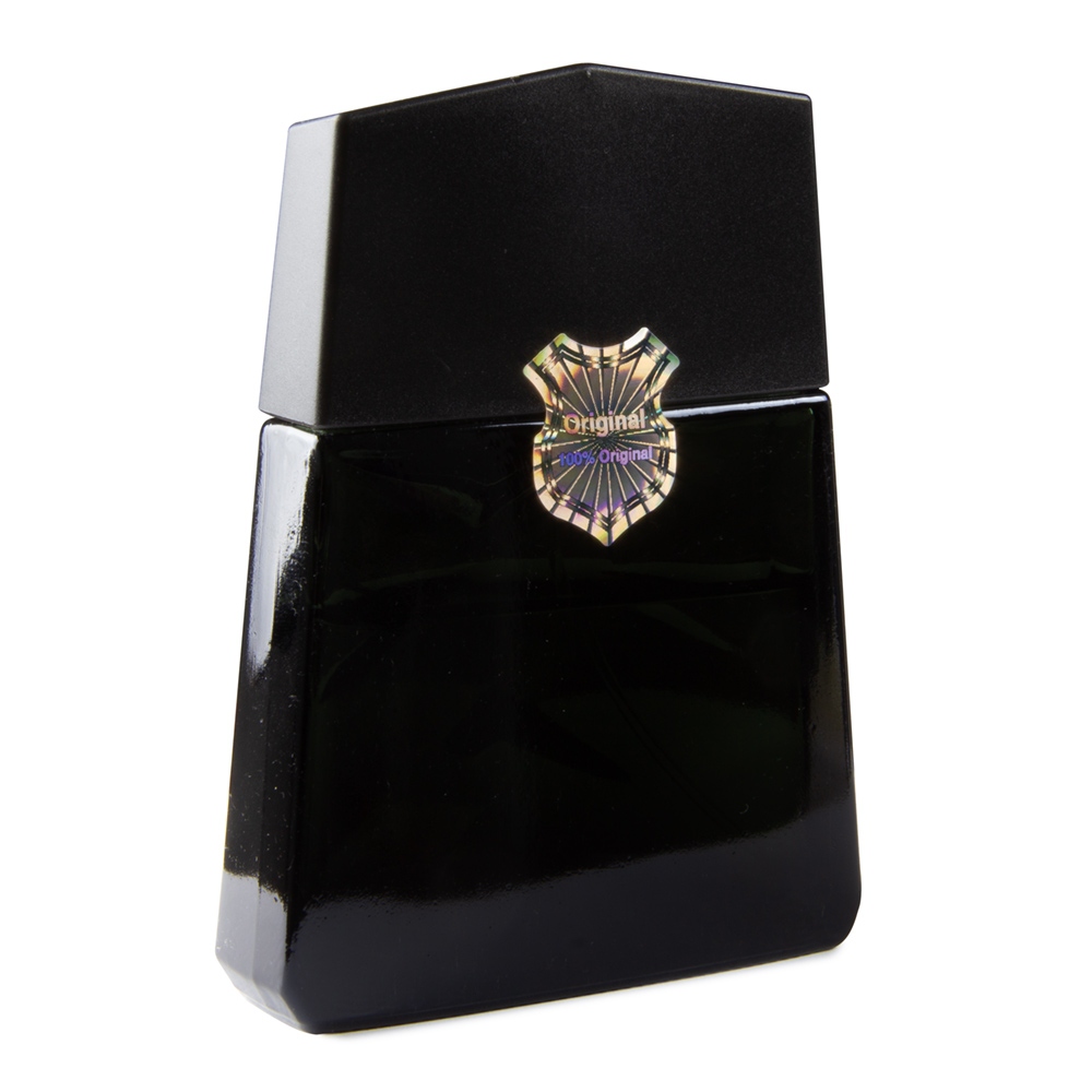 Original silver security sticker, 23 x 20 mm, Shield