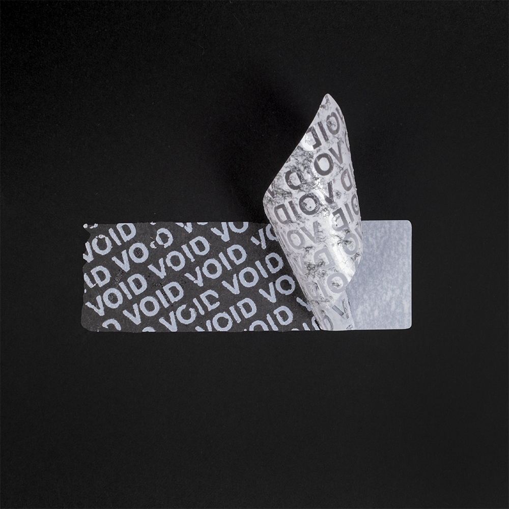 Adesivo residuo bianco rettangolare VOID ad alta adesione 60x20mm