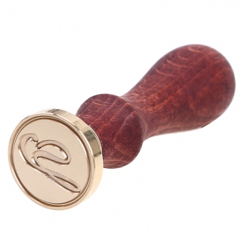 Wax seal stamp with letters of the alphabet - handwritten script Y
