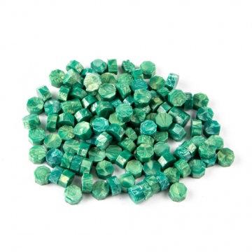 Mailable sealing wax green - beads 30g - Type 18