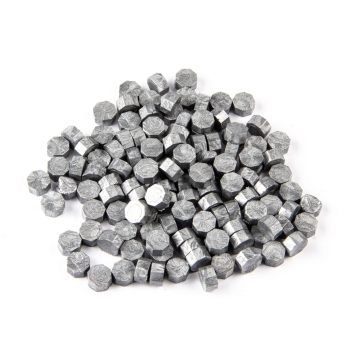 Mailable sealing wax silver - beads 30g - Type 20