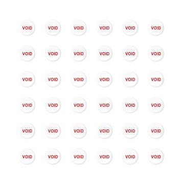 Vinyl VOID self-adhesive label – a white „screw“ 3mm