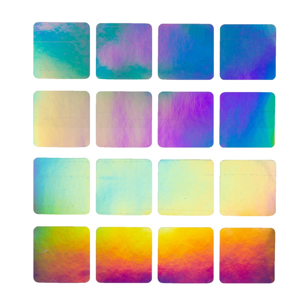 Silver hologram security VOID sticker to print on, 20 x 20 mm