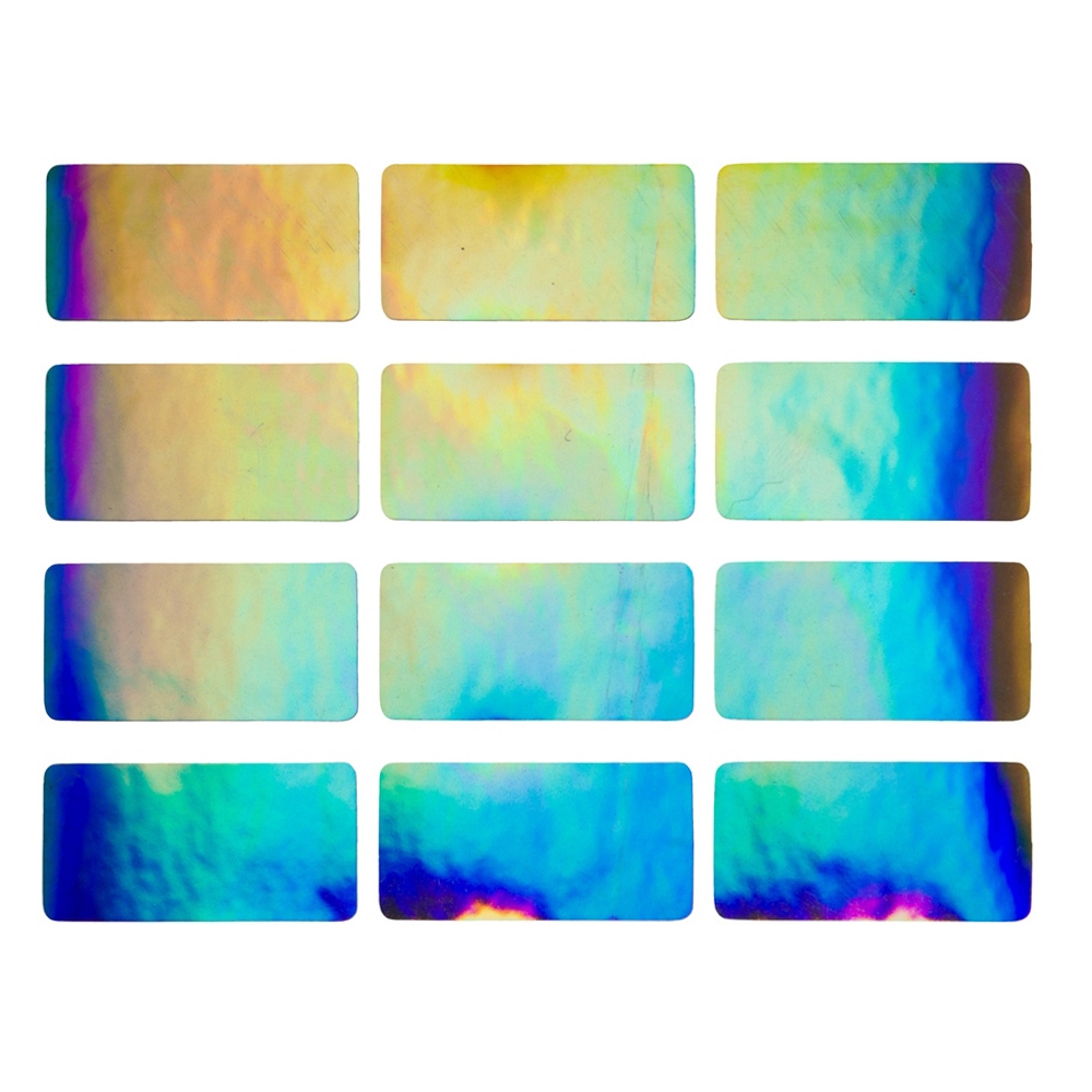 Silver hologram security VOID label, printing optional, 20 x 10 mm