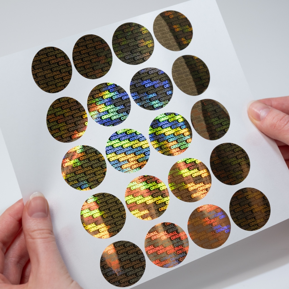 Hologram security VOID sticker Original - golden 30 mm