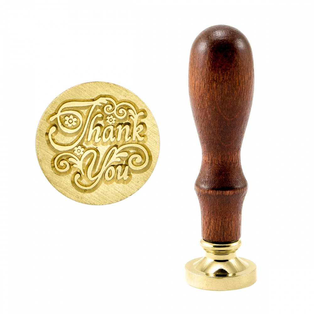 Brass wax stamp - Thank You