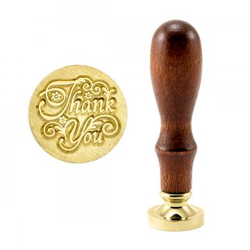 Brass wax stamp - Thank You