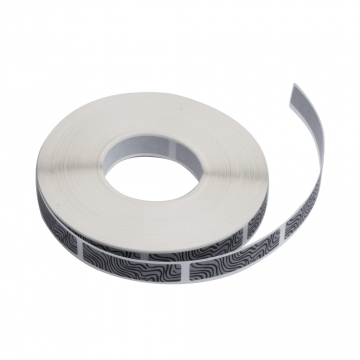 Scratch sticker, matte grey, 40 mm x 10 mm – rectangular, zebra pattern