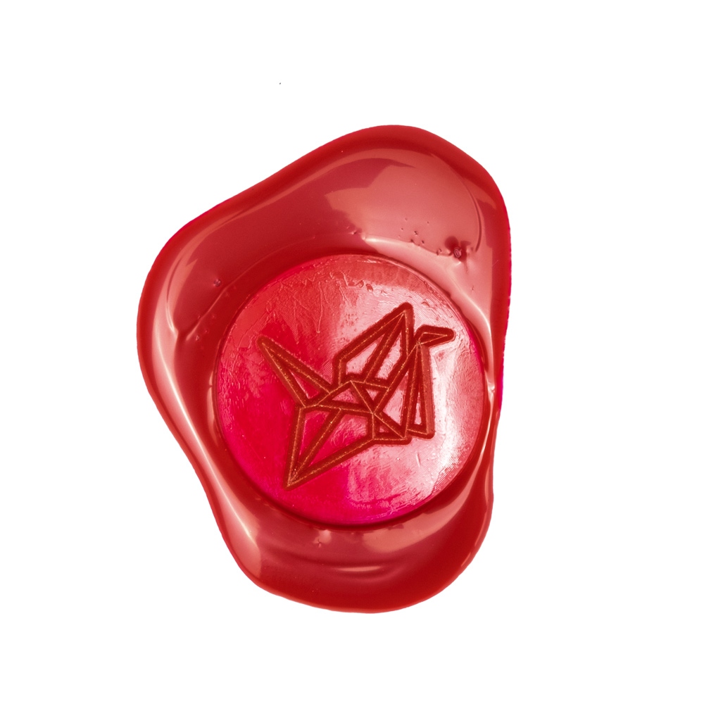 Hand wax stamp (seal) – Origami