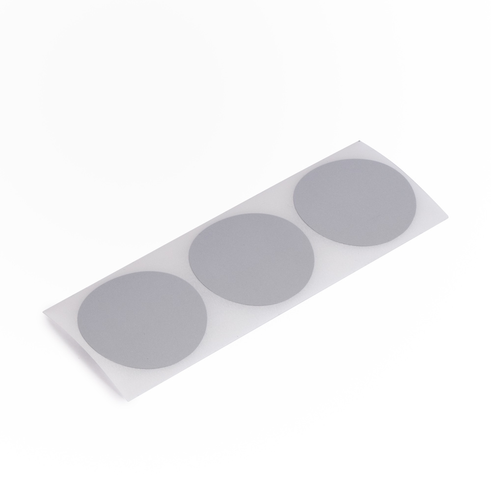 Scratch sticker, matte silver, round, 38 mm