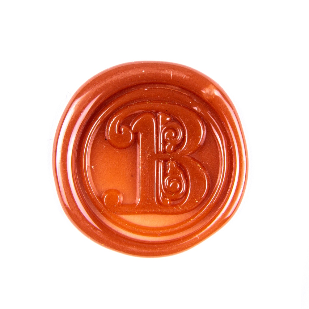 Hand wax stamp (seal) – Decorative letter B