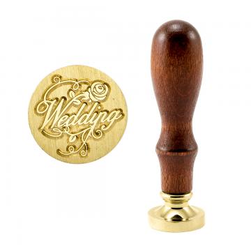 Brass wax stamp - Wedding