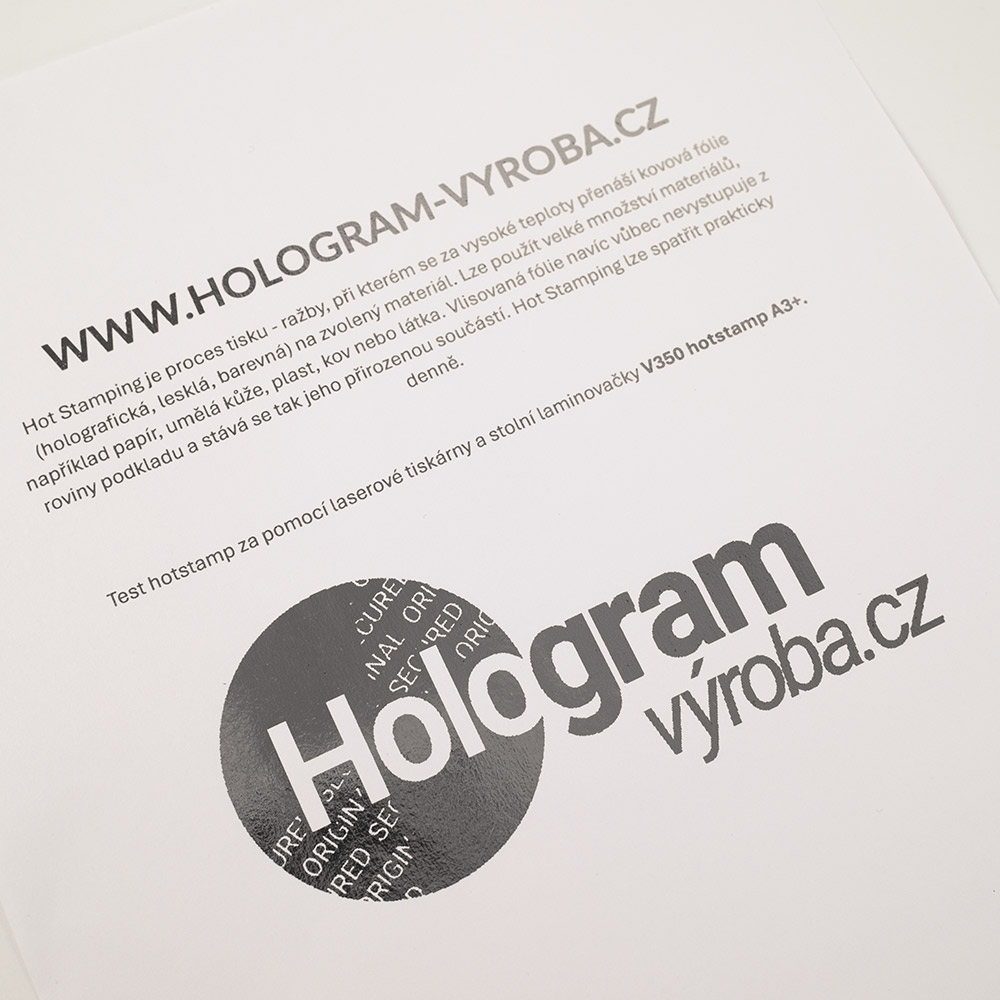 Hot Stamping foil sheet - silver