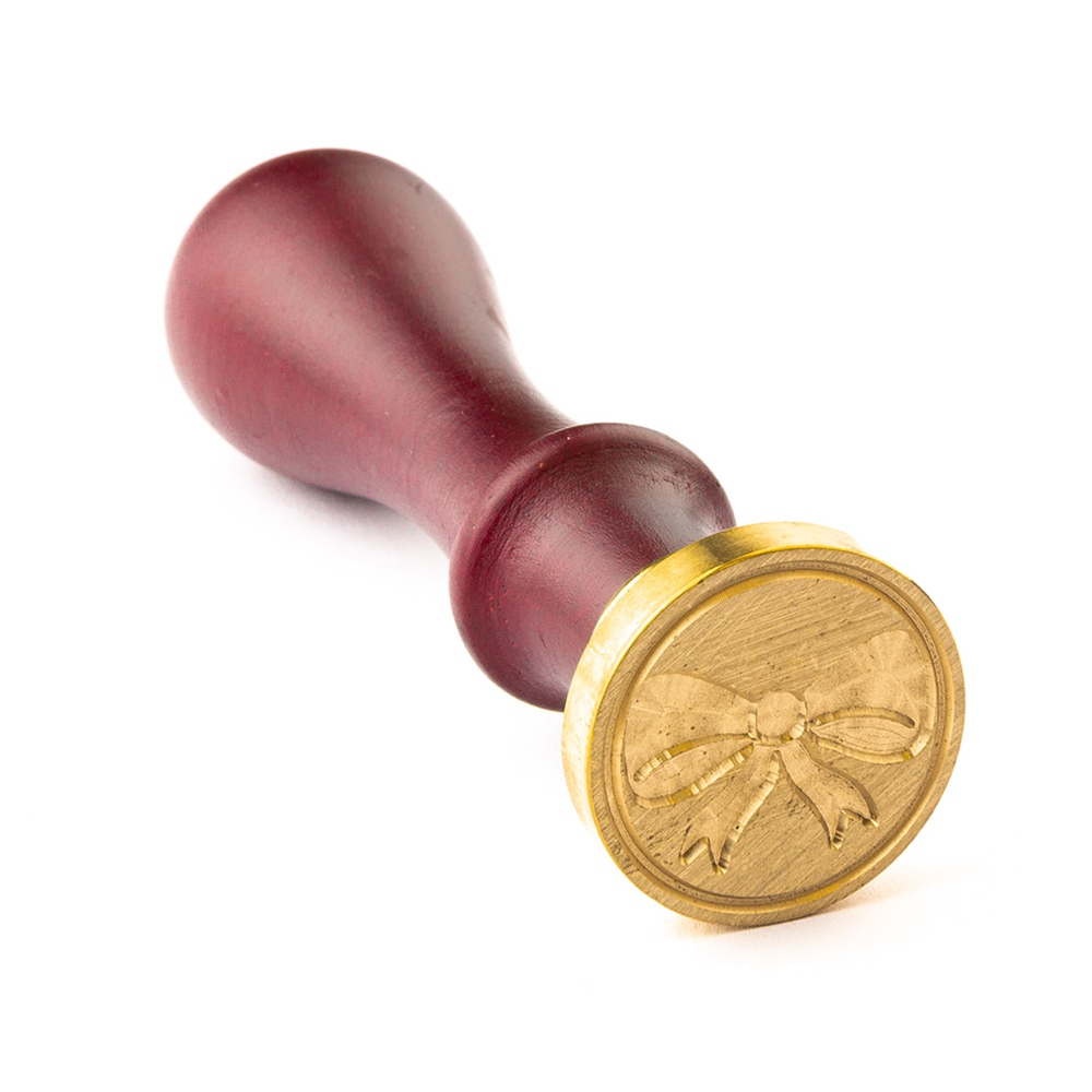 Hand wax stamp (seal) – Christmas motif – Bow