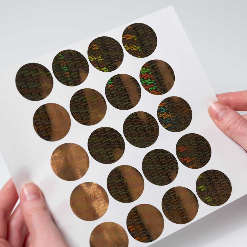 Hologram security VOID sticker Original - golden 30 mm