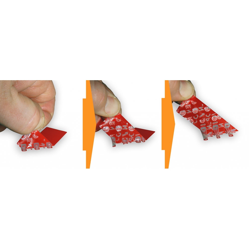 Black non-residual rectangular VOID sticker with high adhesion