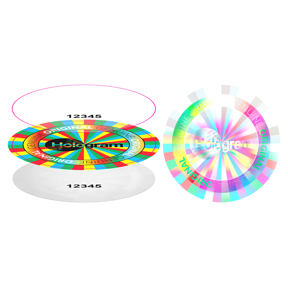 Transparent master hologram with custom design